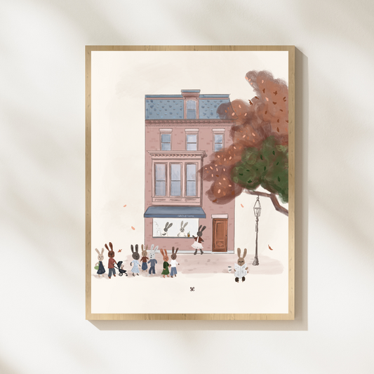 Bunny Cafe Print