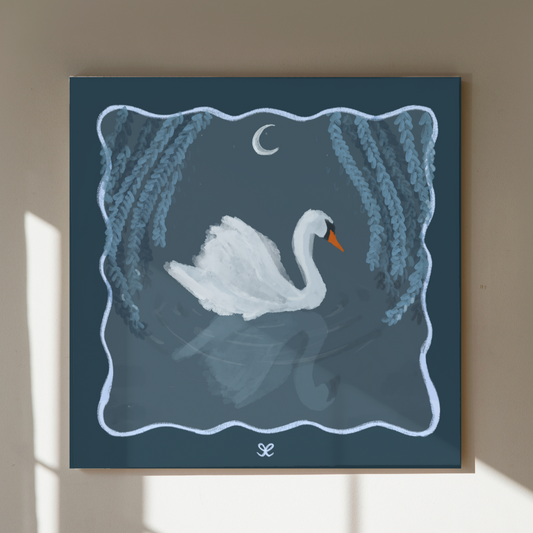 Midnight Swan Print